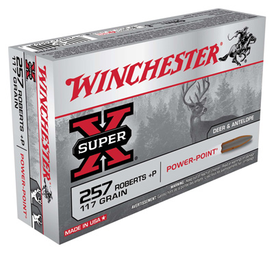 WINCHESTER SUPER-X 257 ROBERTS +P 117GR PWR PNT 20RD 10BX/CS - for sale