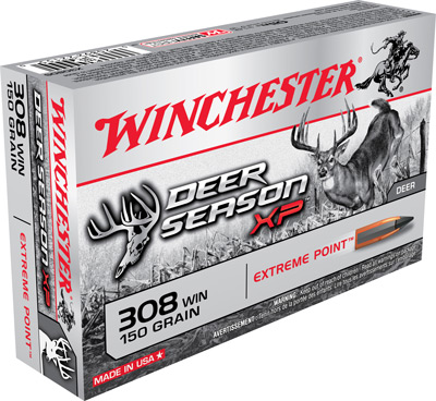 WINCHESTER DEER SEASON XP RIFLE AMO 308 WIN 150GR EXTREME POINT 20RD (10 BOX CASE) - for sale