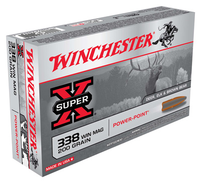 WINCHESTER SUPER-X 338 WM 200G POWER POINT 20RD 10BX/CS - for sale