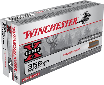 WINCHESTER POWER POINT AMO 358 WIN 200GR PP SX 20RD (10 BOX CASE) - for sale