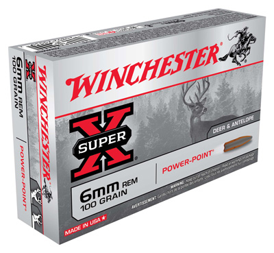 WINCHESTER SUPER-X 6MMREM 100G POWER POINT 20RD 10BX/CS - for sale