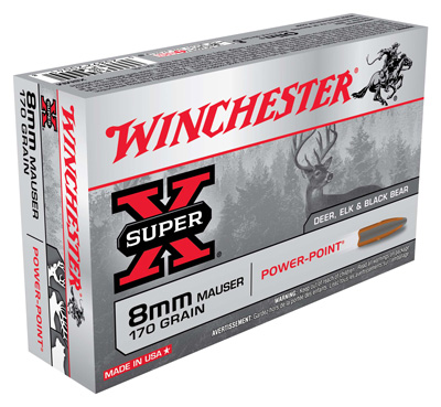 WINCHESTER SUPER-X 8X57 MAUSER 170GR POWER POINT 20RD 10BX/CS - for sale