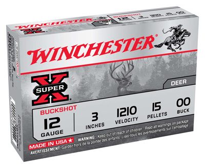 WINCHESTER SUPER-X 12GA 3" 00 BUCK 15 PELLETS 5RD 50BX/CS - for sale