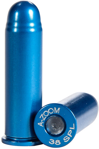 A-ZOOM METAL SNAP CAP BLUE .38 SPECIAL 12-PACK - for sale