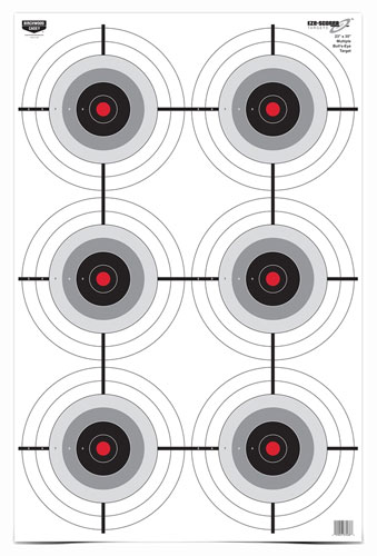 B/C TARGET EZE-SCORER 23"X35" MULTIPLE BULL'S-EYE 5 TARGETS - for sale