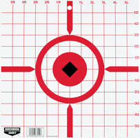 B/C TARGET RIGID PAPER 12" CROSSHAIR SIGHT-IN 10 TARGETS - for sale