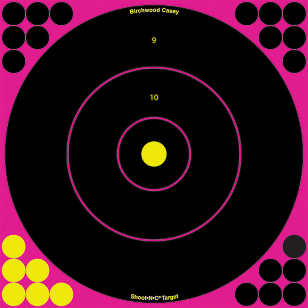 birchwood casey - Shoot-N-C - SHT-N-C 12IN RND TGT 5PK PINK for sale