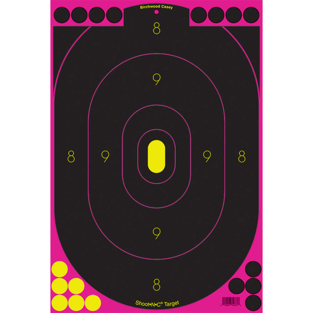 B/C TARGET SHOOT-N-C 12x18 PINK SILHOUETTE 5/PK ... - for sale