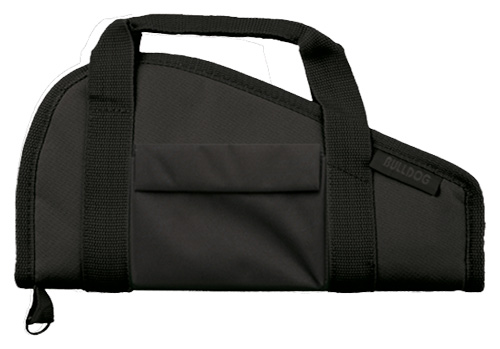 BULLDOG PISTOL CASE 15" BLACK ACCESSORY POCKET & CARRY STRAP - for sale