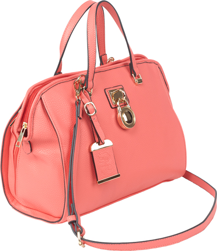 BULLDOG CONCEALED CARRY PURSE SATCHEL CORAL - for sale
