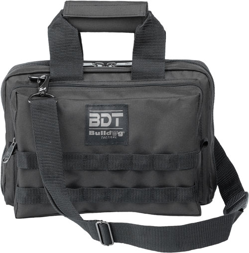 BULLDOG DELUXE 2 PISTOL RANGE BAG W/MOLLE BLACK - for sale