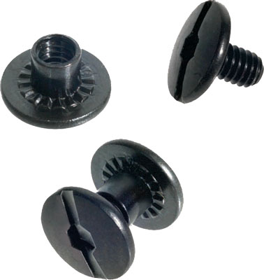 TOC CHICAGO SCREW SET 6 PIECES BLACK - for sale