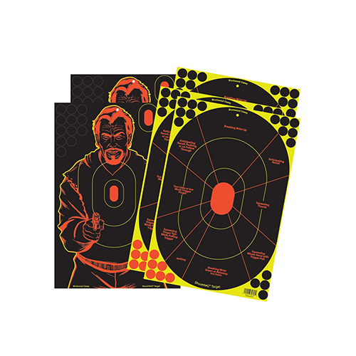 B/C TARGET SHOOT-N-C 12x18 3 HANDGUN TRAINER & 2 BAD GUY SILHOUETTE ( 6 PER CASE ) - for sale