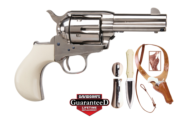 CIMARRON DOC HOLLIDAY SET 45LC SS W/KNIFE & HOLSTER - for sale