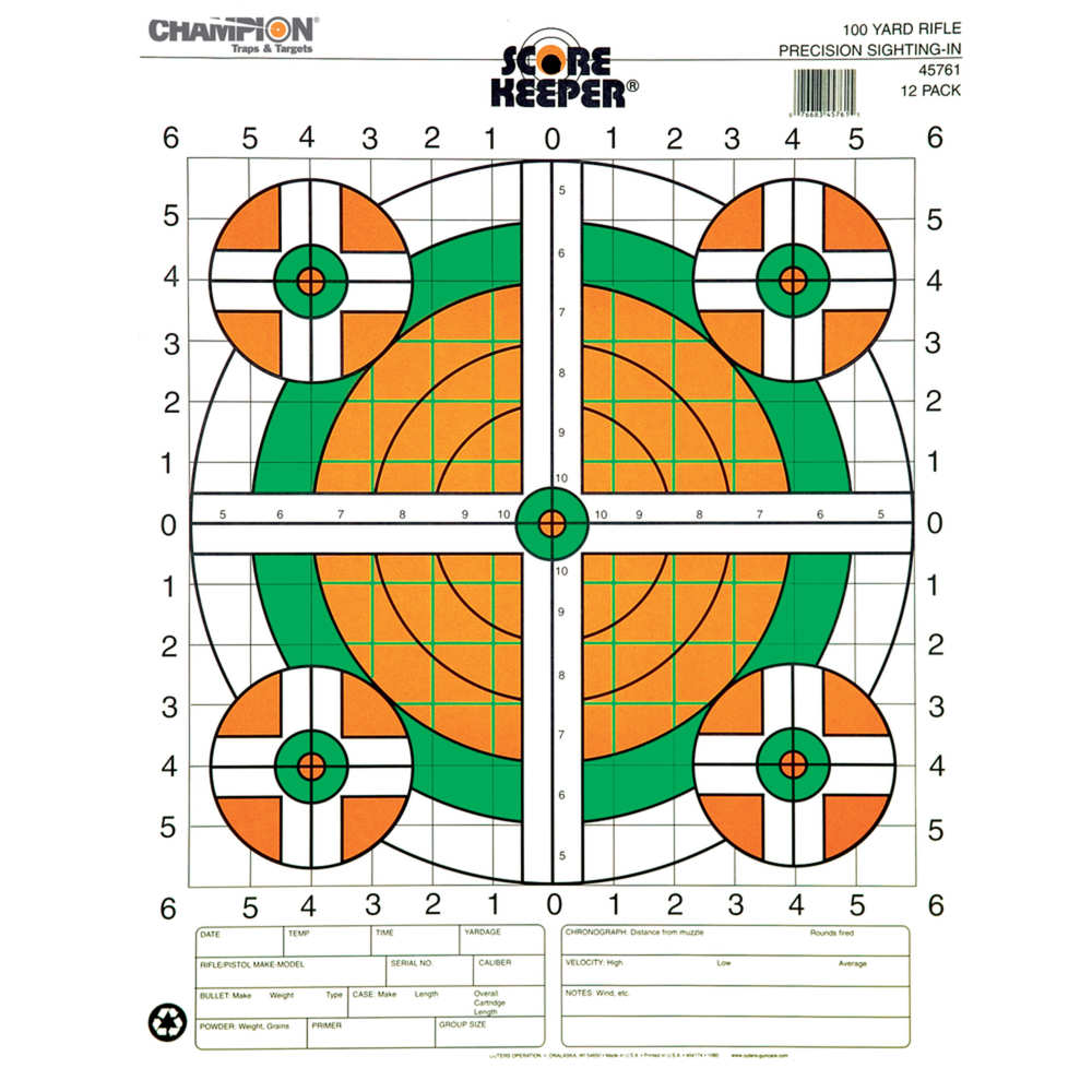 champion - Score Keeper - SK 100YD SGT-IN RFL ORG/GRN BLL TGT 12PK for sale