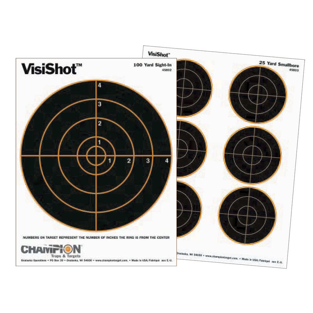 champion - VisiShot - VISISHOT 8IN BULLS TARGET 10PK for sale