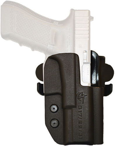 COMP-TAC INTERNATIONAL OWB KYDEX MODULAR MOUNT GLOCK 17 GEN 1-4 RH BLACK - for sale