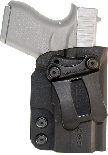 COMP-TAC QI IWB KYDEX SIZE 3 GLOCK 43 SPRGFLD XDS M&P SHIELD WALTHER PPS/CCP RH BLACK - for sale