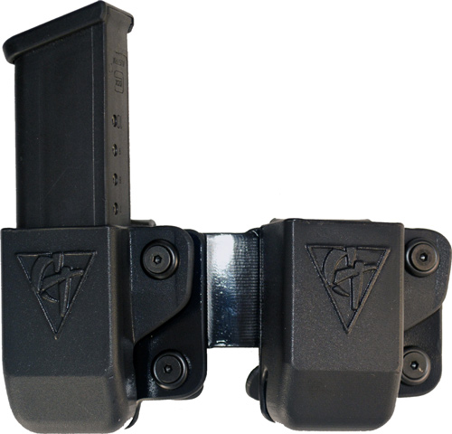 COMP-TAC TWIN BELT CLIP MAG OWB KYDEX #4 GLOCK 9/40 DS 45GAP LSC BLACK - for sale