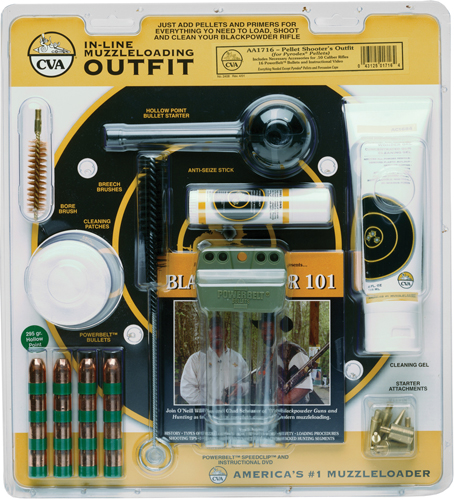 CVA PELLET SHOOTERS OUTFIT 50 CAL ACCESSORY OUTFIT - for sale