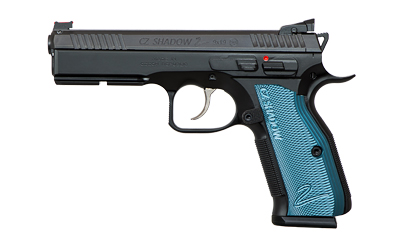 CZ SHADOW 2 9MM FS 17-SHOT BLACK POLYCOAT BLUE GRIP - for sale