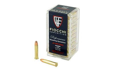 FIOCCHI AMO 22 WMR 40GR JHP 1910FPS 50-RD ( 40 BOXES PER CASE ) - for sale