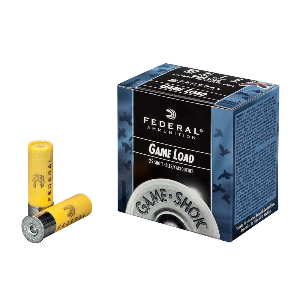 FEDERAL GAME SHOK LOAD PR AMO 20GA #7.5 2-3/4 7/8 OZ 25RD (10 BOX CASE) - for sale