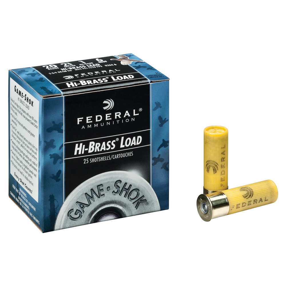 FEDERAL GAME SHOK HI-BRASS AMO 20GA #6 2-3/4 1 OZ 25RD (10 BOX CASE) - for sale