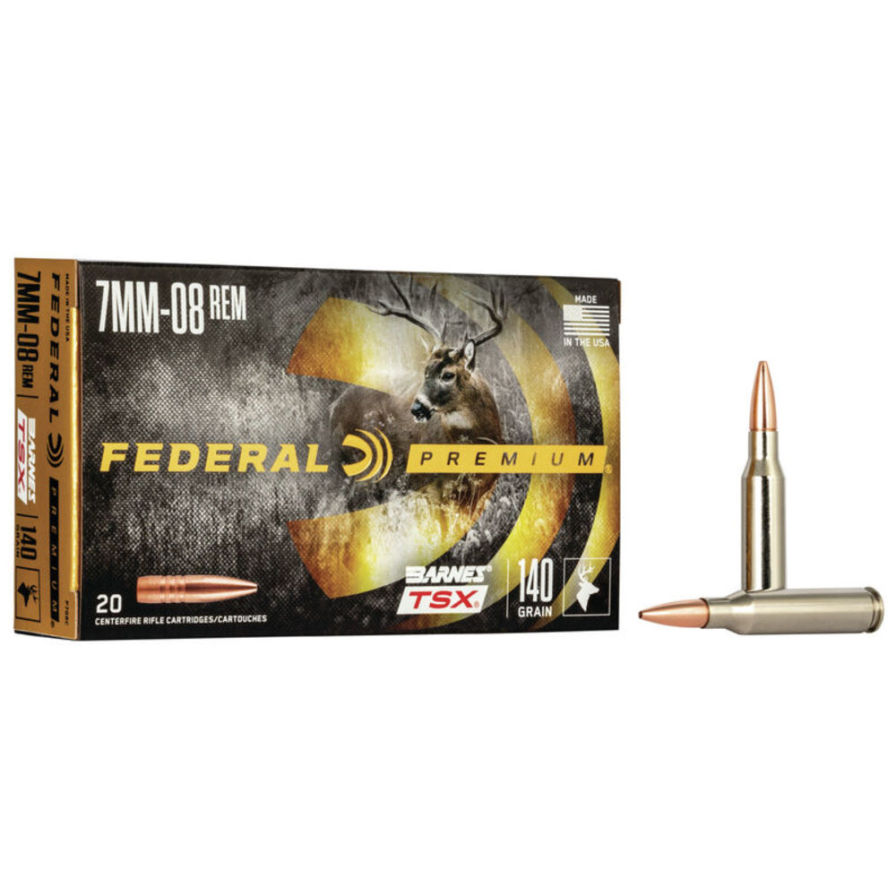 Federal - Premium - 7mm-08 Rem - V-SHOK 7MM-08 REM 140 GR TSX 20RD/BX for sale