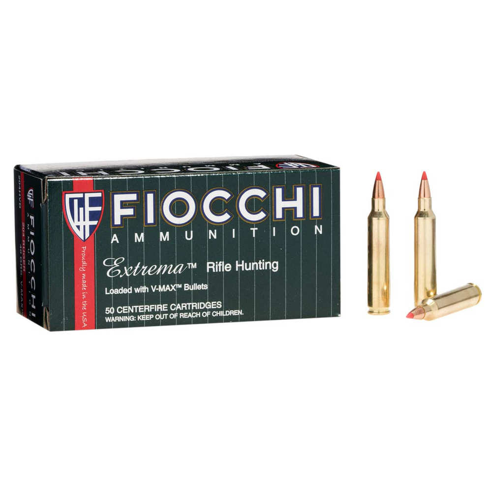 FIOCCHI 204 RUGER 40GR V-MAX 50RD 20BX/CS - for sale