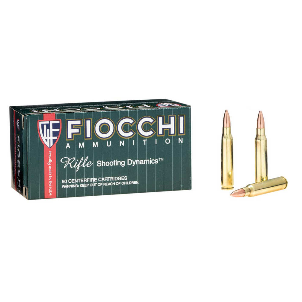 FIOCCHI AMO 223 REM 62GR FMJBT 50-RD ( 20 BOXES PER CASE ) - for sale