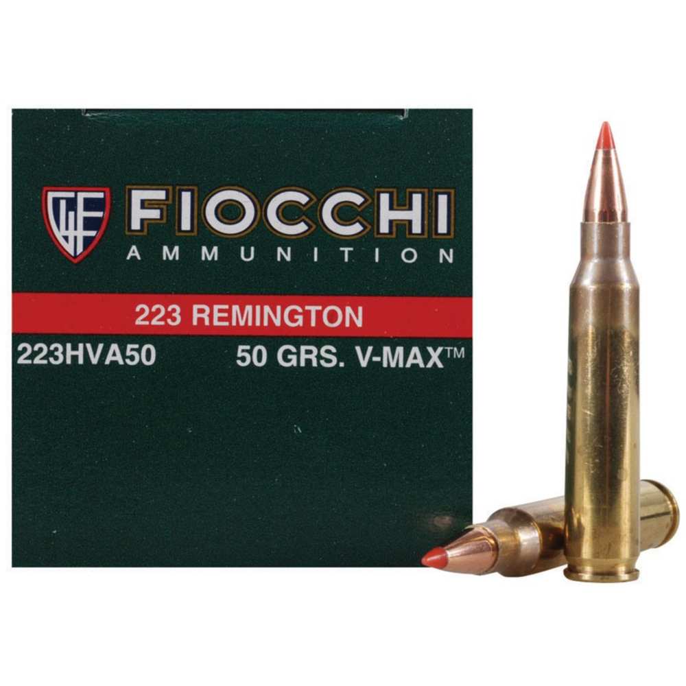 FIOCCHI AMO 223 REM 50GR V MAX 50-RD ( 20 BOXES PER CASE ) - for sale