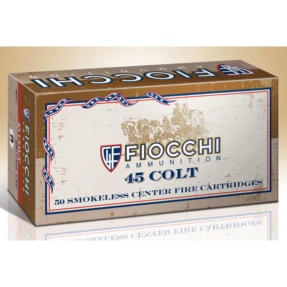 FIOCCHI 45 LONG COLT 250GR LEAD RN FP 50RD 10BX/CS - for sale
