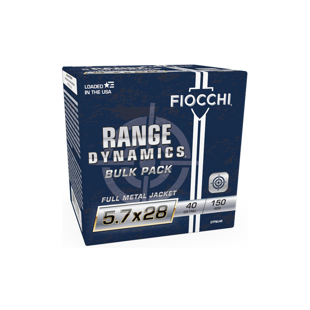 FIOCCHI 5.7X28MM 40GR FMJ 150RD 3BX/CS - for sale