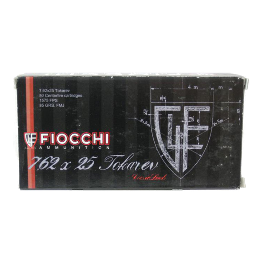 FIOCCHI 7.62 TOKAREV 85GR FMJ 50RD 20BX/CS - for sale