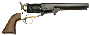 TRADITIONS BP REVOLVER 1851 NAVY .44 CAL 7.378" BRASS/WAL - for sale