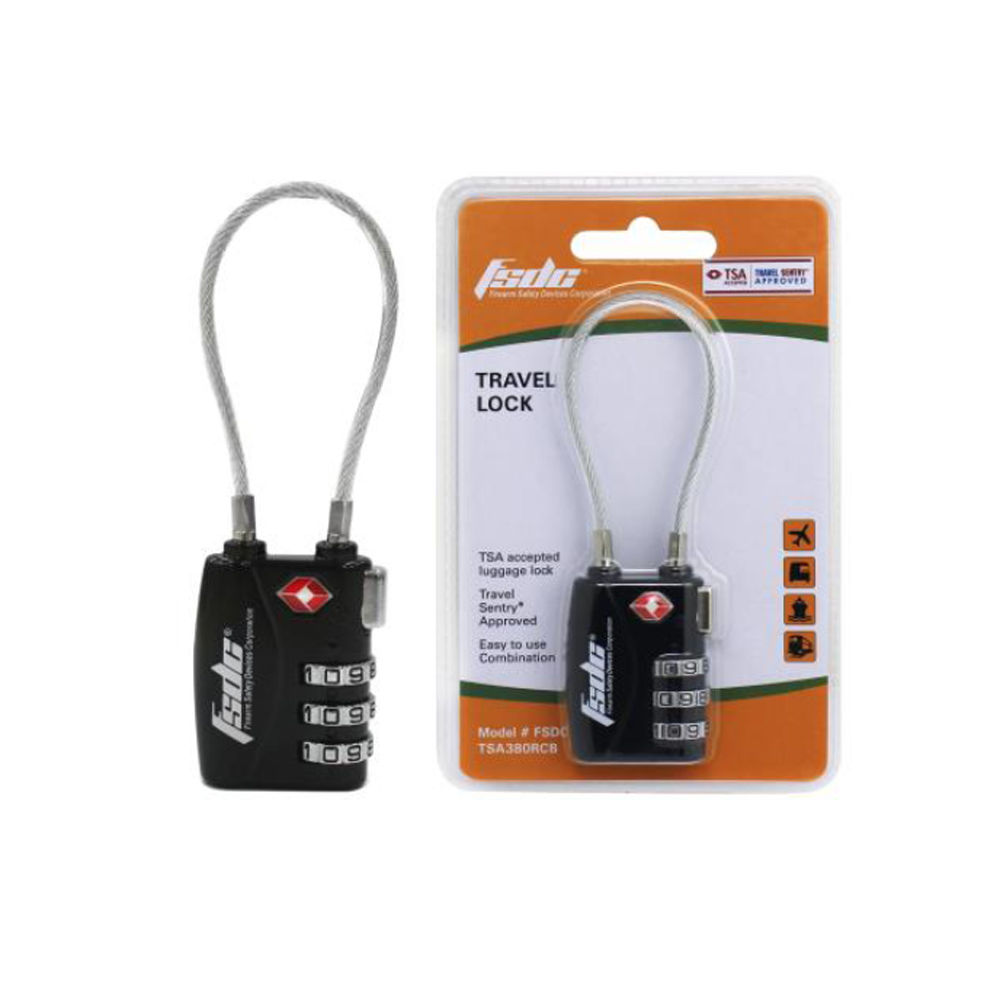 FSDC 3-DIAL TSA COMBO CABLE LOCK - for sale