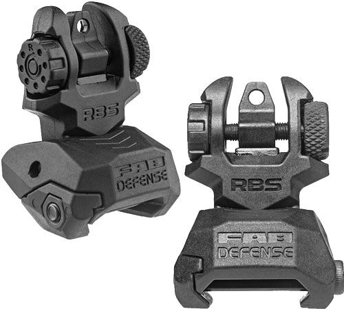 F.A.B. DEFENSE FRONT & REAR BACK UP SIGHTS BLACK - for sale