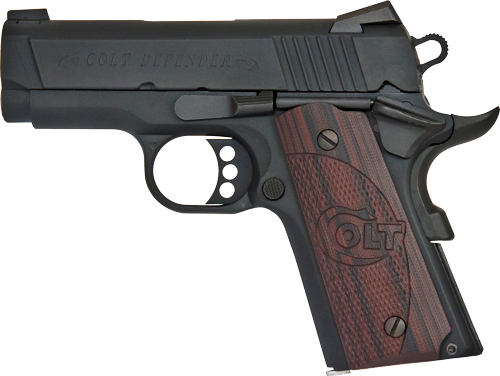 COLT DEFENDER .45ACP 3" FRONT NGT SGT 7-SHOT ALLOY/BLUE G10 - for sale