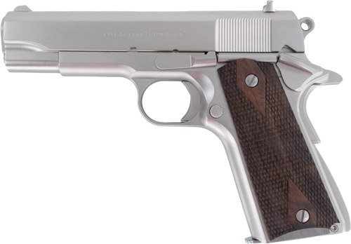 TISAS 1911A1 TC 45M HGA 45 AUTO 4.25IN BBL FS NICKLE UPGRADED SIGHTS 7RD MAG ENH - for sale