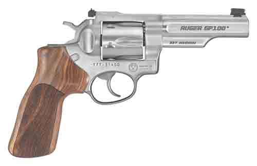 RUGER GP100 .357MAG 4.2" ADJ. MATCH SS HOGUE STIPPLED HRWD - for sale