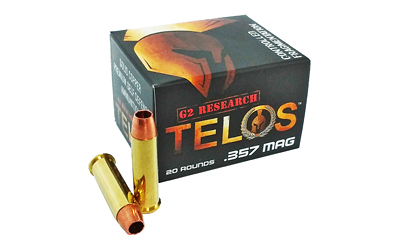 G2 RESEARCH TELOS AMO 357 MAG 105GR 1300 FPS 20-RD ( 25 BOX PER CASE ) - for sale