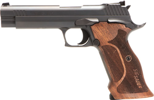 SIG SAUER P210 TARGET HGA 9MM 5 BBL SS BLACK SAO ADJ SIGHTS WALNUT GRIP 2-8RD MAGS - for sale