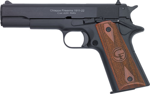 CHIAPPA 1911-22 .22LR 5" FS 10RD BLACK/WOOD - for sale