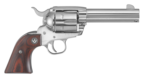 RUGER VAQUERO 45LC 4-5/8" FS S/S HARDWOOD - for sale