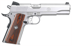 RUGER SR1911 .45ACP FS 8-SHOT STAINLESS WOOD GRIPS - for sale
