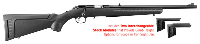 RUGER AMERICAN .22LR 10-SHOT 18" MATTE BLACK THREADED BBL - for sale