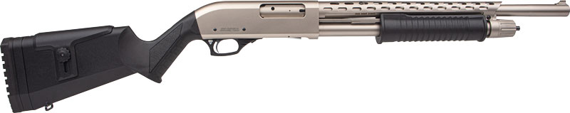 ROCK ISLAND PUMP SHOTGUN 12GA 18.5" 5RD 3" NICKEL FINISH - for sale