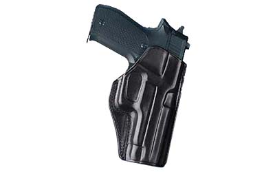 GALCO CONCEALABLE BELT HLSTR RH LEATHER FN 57 USG BLK< - for sale