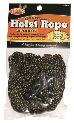 HME HOIST ROPE W/DUAL CLIPS BOW/GEAR 25' 1EA - for sale